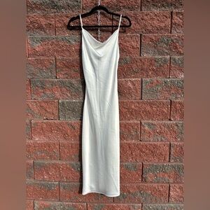 Whyte Valentyne Dress Womens 6 White Cowl Neck Adjustable Spaghetti Straps Beach